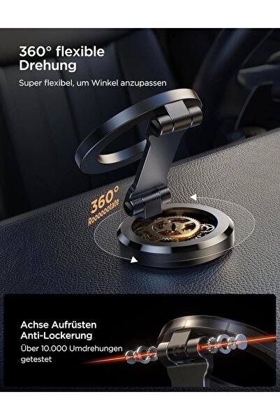 Lopard Yüksek Kaliteli Magsafe Telefon Tutucu Araç İçi ve Yayıncı Standı 360 Dönebilen Güçlü Manyetik Tutuc