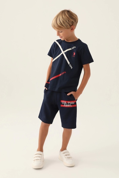 U.S. Polo Assn. Costum bermudă pentru băiat - ALBASTRU ÎNCHIS