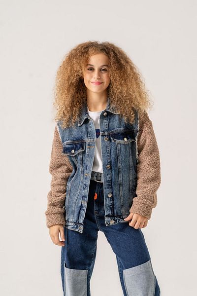 HAUSEkids Дизайнерско яке за момиче Quzu De Paris за 8-15 години - капучино