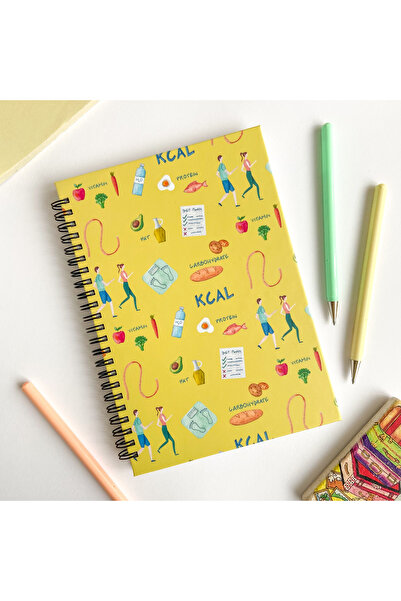 ARONA Diyetisyen Kişiye Özel A5 Spiralli Çizgili Defter