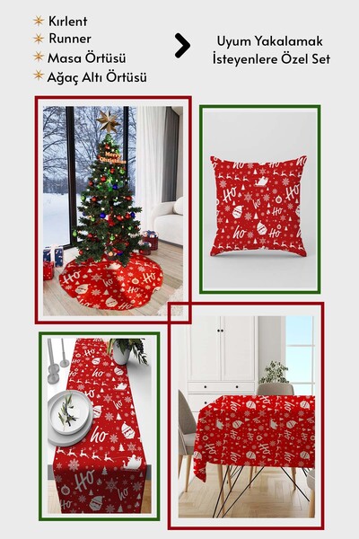 Viva Home Kırmızı Yılbaşı Çam Ağacı Altı Örtüsü 68x68cm AO07