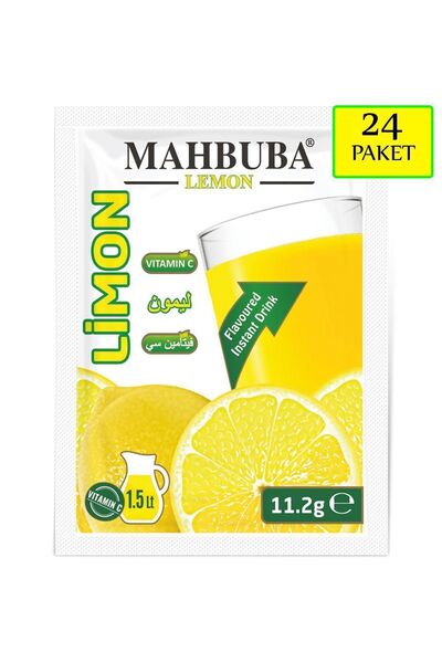 Mahbuba Limon Aromalı Soğuk Toz Içecek 24x11.2gr