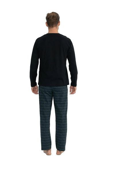 U.S. Polo Assn. Us Polo Licensed Cotton with Buckle Collar Long Sleeve Men's Pjamas Suit