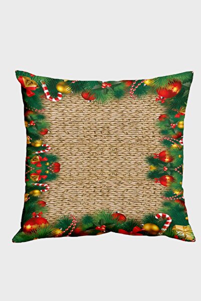 Viva Home Beige New Year New Year Christmas Christmas Throw Pillow Case Krl1293