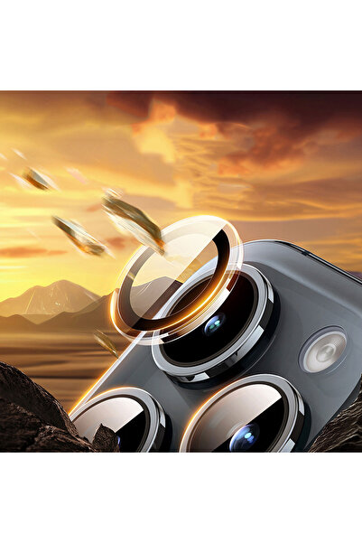 WIWU iPhone 15 Pro Max Wiwu LG-007 Oleofobik Anti Reflective Kamera Lens Koruyucu Uygulama Aparatlı