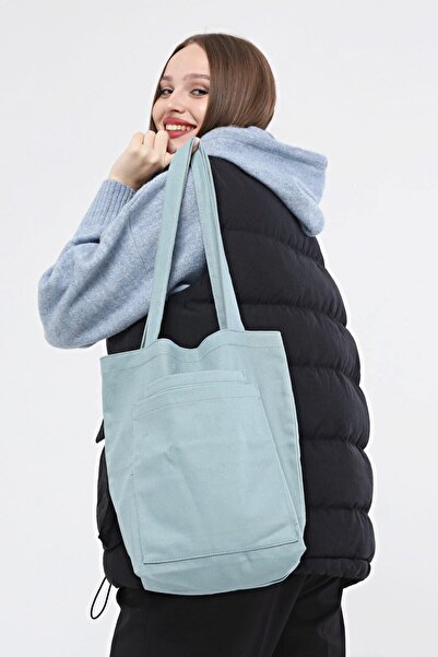 Bagg 2 Cepli Açık Mavi Gabardin Çanta