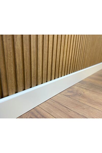 balkanlarparke YALI SERİSİ 10 CM T MODEL LAKE SATEN BEYAZ PVC SÜPÜRGELİK (10CMx15MMx2.50M)