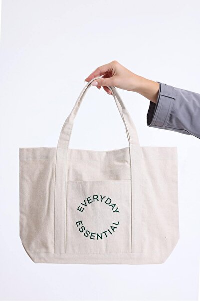 Bagg Everyday Essential Nakışlı Kanvas Çanta