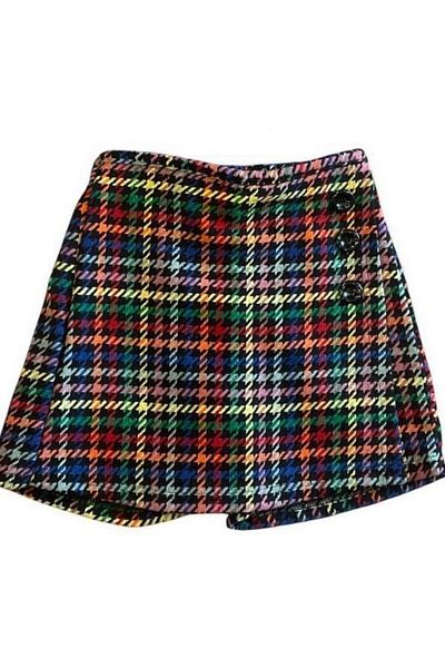 Cuties Fusta scurtă cu model Houndstooth pentru fete