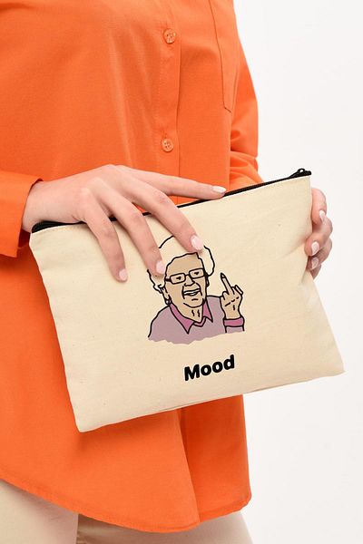 Çınar Bez Çanta Τσάντα μακιγιάζ από καμβά Clutch Granny Mood