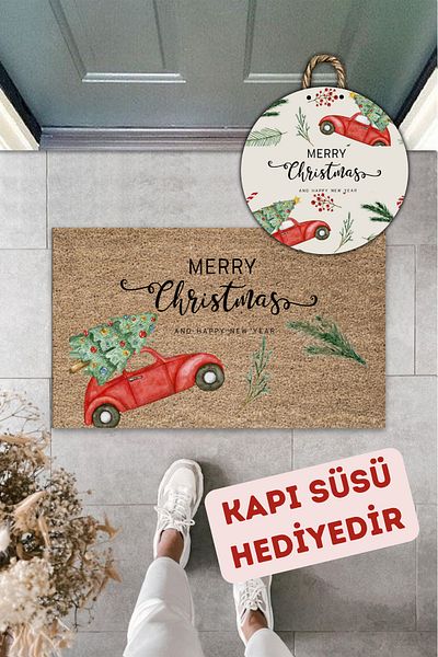 Dormot Home Modern Digital Printing: Christmas and New Year Mat and Door Decoration