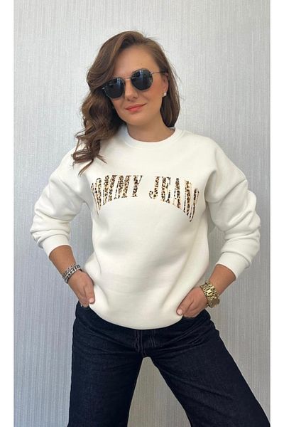 Liya Tmmy Leopard Detail Sweatshirt