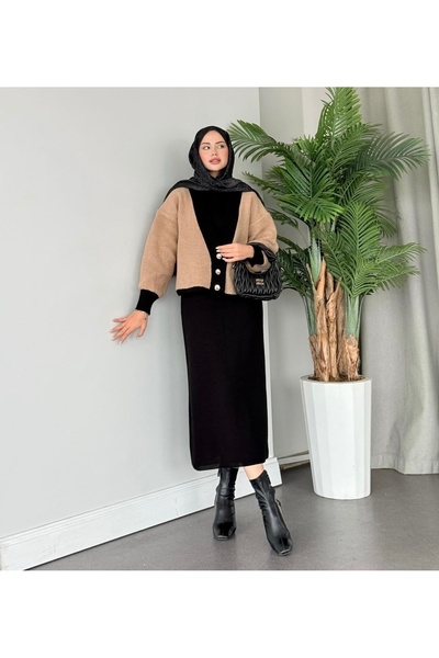Kağanbutik Hırkalı Triko Elbise