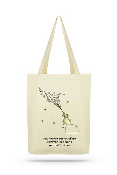 Çınar Bez Çanta Πακέτο Bird Little Prince Canvas υφασμάτινη τσάντα