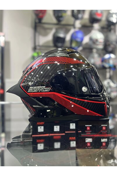 Scoyco 871 Fire Siyah Vizörlü Kapalı Kask