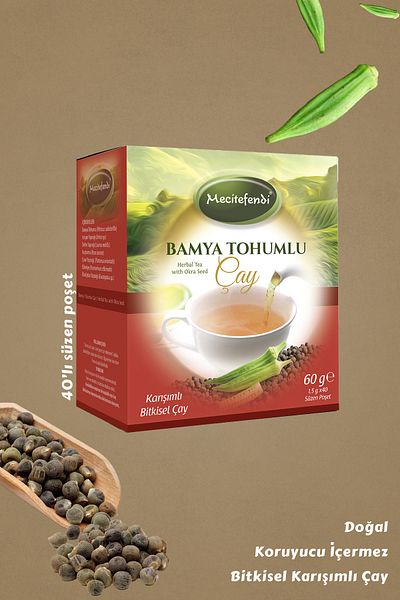 Mecitefendi Okra Seeded Tea (Summered Bags of 40)