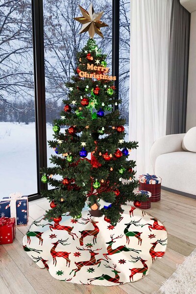 Viva Home Біла новорічна ялинка під покривало 68 см діаметром Ao03