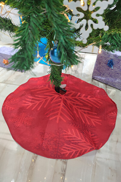 Viva Home Kırmızı Yılbaşı Çam Ağacı Altı Örtüsü 68x68cm AO19