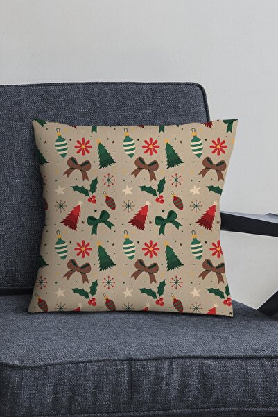 Viva Home Husă de pernă decorativă de Crăciun cu fermoar ascuns, cu două fețe...