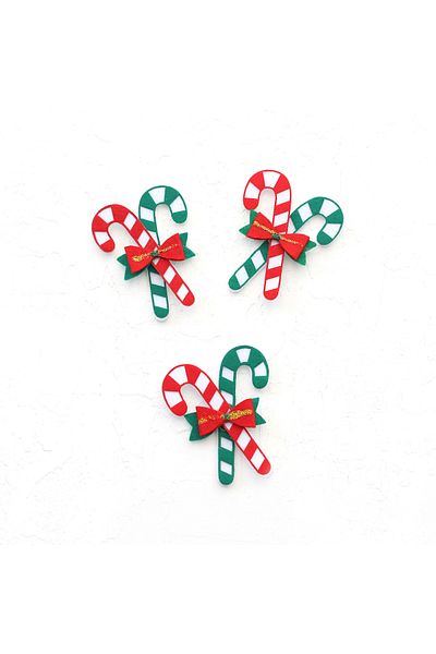 Bimotif 1 Piece Felt Ornament and Cane Candy Set