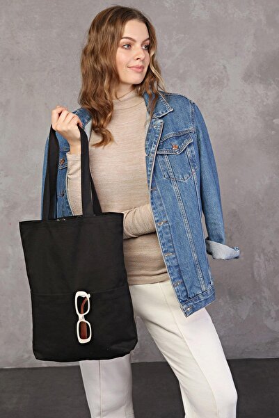 Bagg 3 Cepli Siyah Gabardin Çanta