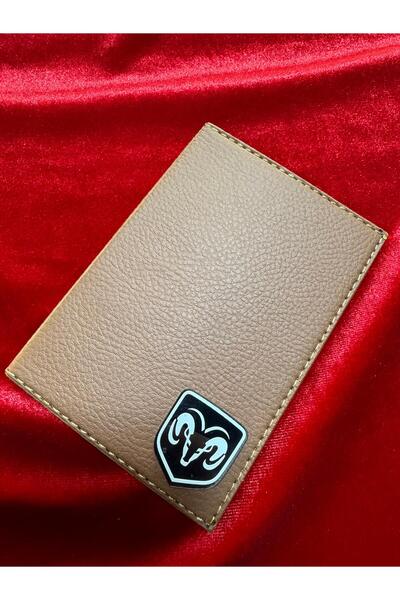 ATTA PAZARLAMA حامل ترخيص من الجلد البني من زجاج شبكي منقوش، حافظة ترخيص، محف...