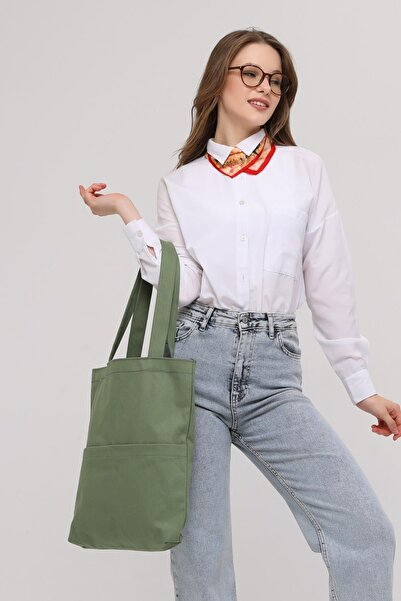 Bagg 3 Cepli Mint Yeşili Gabardin Çanta