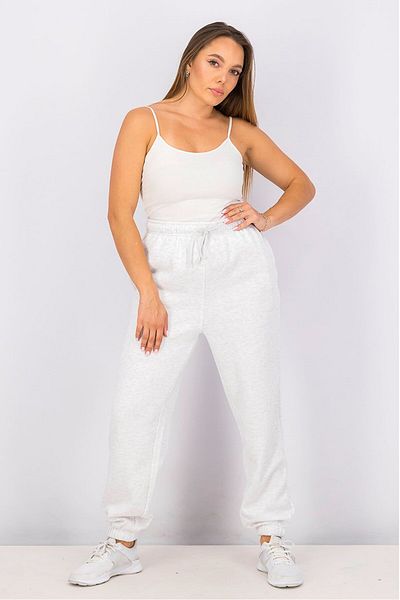 TopShop Women Pull,on Drawstring Jogger Pant, Light Grey Heather