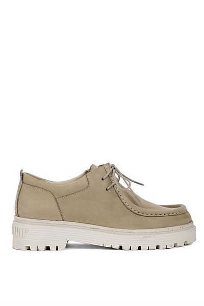 Ayakkabı Fuarı Elit VVS24161N - Pantofi casual de damă, din piele naturală, nubuc, culoare nisip