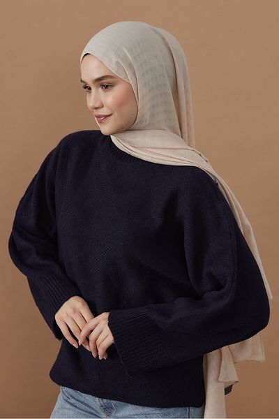 Modakaşmir Σάλι με τριγωνικό σχέδιο σειράς Soft Jacquard