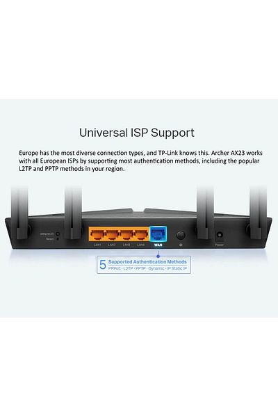 TP-LINK راوتر TP-Link WiFi 6 OneMesh، راوتر AX1800 ميجابت في الثانية Gigabit VPN، راوتر ألياف ضوئية ثنائي النواة، WPA3 Cybe