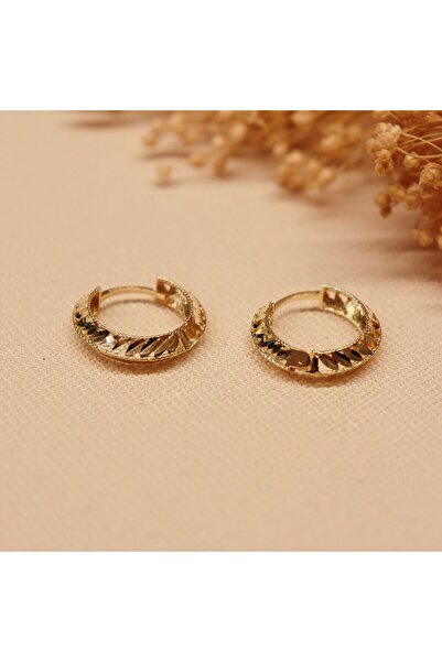 TAHAN MÜCEVHERAT Pul Desenli Halka Küpe