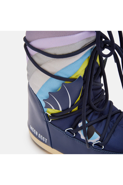 MOON BOOT Kadın / Kız Bot (Kar) 80D3400280-FV21 Moon Boot Icon Dragon Blue/Multicolor (23-26)