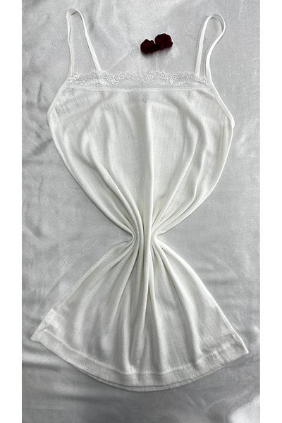 Lunamiratto 3-Piece Jacquard Lace Women's Undershirt - Rope Strap Basic