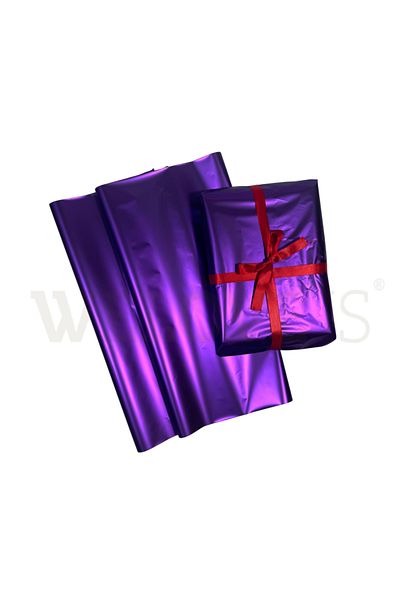 weloveis Luxury Metallized Wrapping Paper Paper-Matte Purple-50X70-20 Sheets