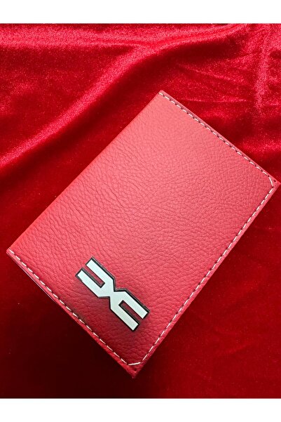 ATTA PAZARLAMA حامل ترخيص من الجلد الأحمر من زجاج شبكي منقوش، حافظة ترخيص، مح...