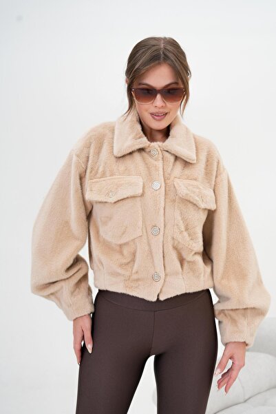 FTZ WOMEN Women's Cashmere Coat Beige 30984