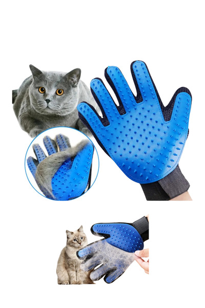 ellante Cat Dog Hair Collector Massager Combing Glove Pet Hair Collecting Comb Glove