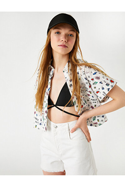 Koton Κοντομάνικο πουκάμισο με στάμπα