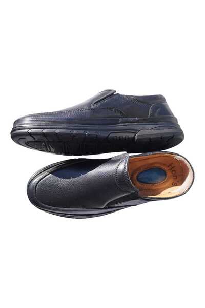 HON'S Genuine Leather Men's Shoes - Laceless, Rubber Sole, Heeled, Gel Orthopedic 40/47 Hsa001