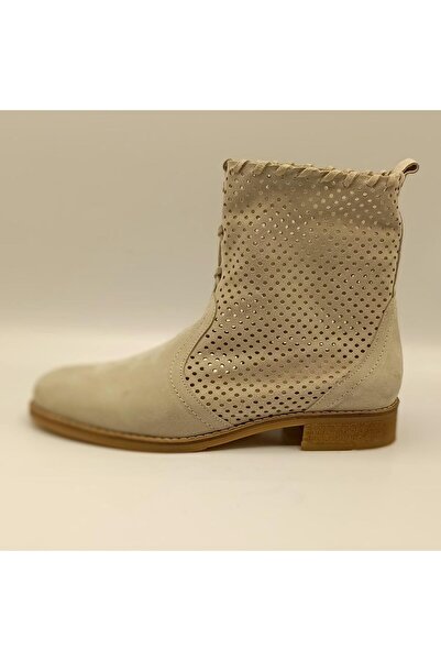Ametist Yazlık Bej Süet Zımbalı Bot