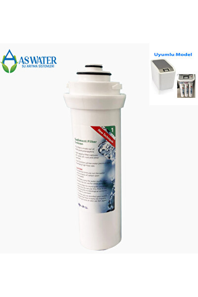 As Water Ihlas Aura Cebilon Unique Dijital Su Arıtma Cihazı Uyumlu 1. Aşama 5 Mikron Sediment Filtre