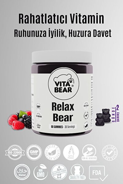 Vita Bear Stres, Kaygı, Endişe Ve Üzüntü Giderici Vitamin Relax Bear 60 Gummies