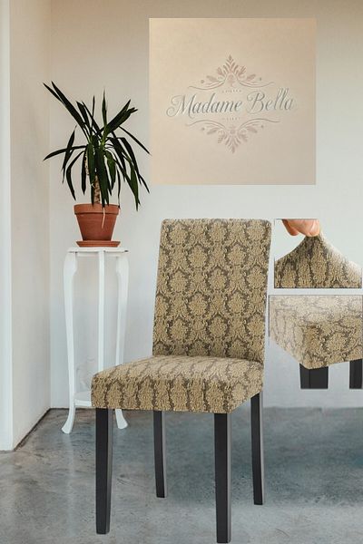 MADAME BELLA 1 τεμάχιο Milk Jacquard Shawl Pattern Υψηλής ποιότητας εύκαμπτο ελαστικό που πλένεται κάλυμμα καρέκλας χωρίς πιτυρίδες