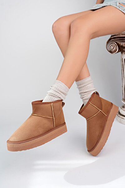 Genel Markalar Yüksek Taban Bilek Boy İçi Yünlü Taba Bot