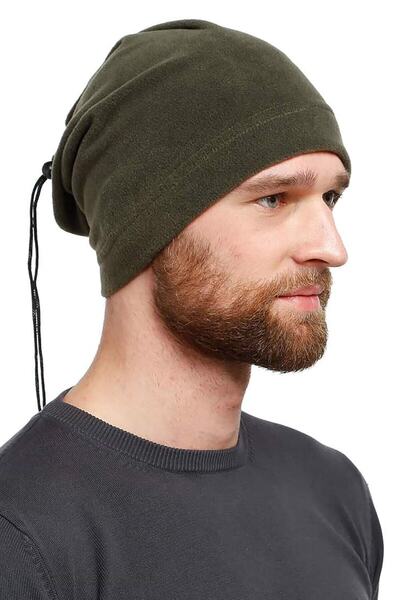 4S1B FASHION Khaki Fleece Beanie Neck Collar Suitable for Use as Polar Fabric Neck Collar