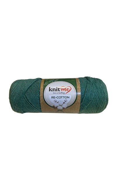 knitme Re-cotton Yeşil Örgü Hobi İpi 100 gr