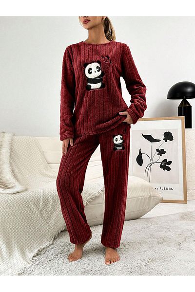 VG BOND MODA Wellsoft Double Pajamas Set for Women - Panda Embroidery, Report Vg060