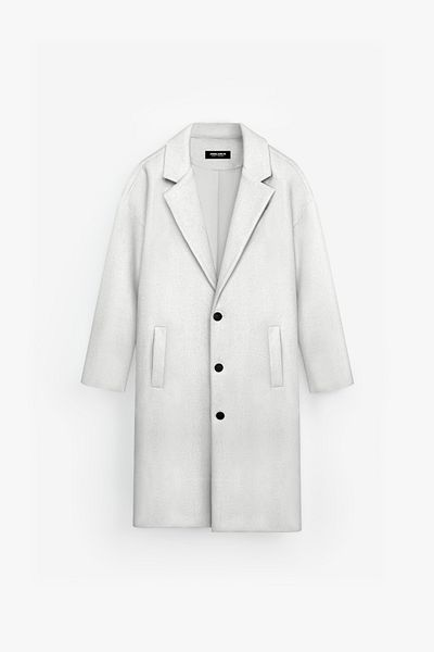 ablukaonline Γκρι ανδρικό oversize μακρύ παλτό