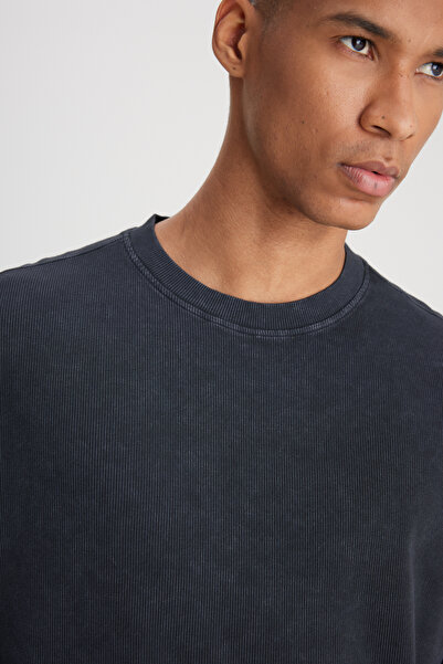 Lee Ανδρικό μπλουζάκι Crew Neck Anthracite L241569003 Crew Neck T-shirt